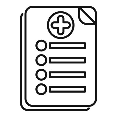 Hastaların tıbbi geçmişini temsil eden haçlı bir tıbbi formun simgesi.