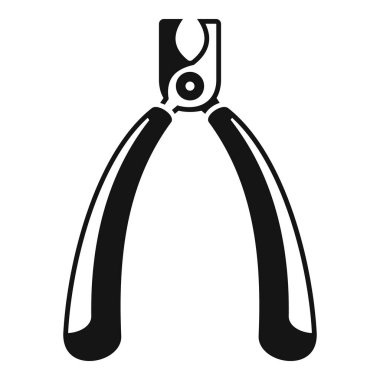 Siyah metal tırnak makası beyaz arka planda izole edilmiş.