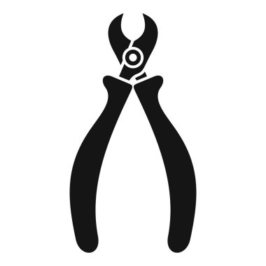 Çapraz kerpeten siyah siluet simgesi beyaz arkaplanda izole kesilmiş kesme