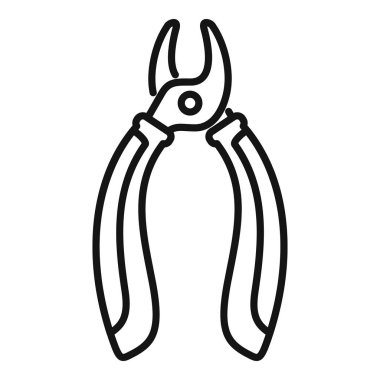 Profesyonel evcil hayvan tımarcıları tarafından kullanılan pençe makaslarının çizimi