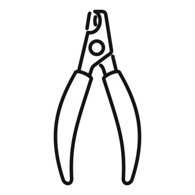 Pençeleri budamak için basit bir tırnak makası çizimi aracı