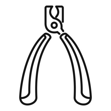 Evcil hayvan tırnak makasını temsil eden çizgi resim ikonu, evcil hayvan bakımının önemini vurguluyor