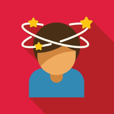 Baş dönmesi, baş dönmesi veya yönünü şaşırmayı temsil eden basit simge biçimi