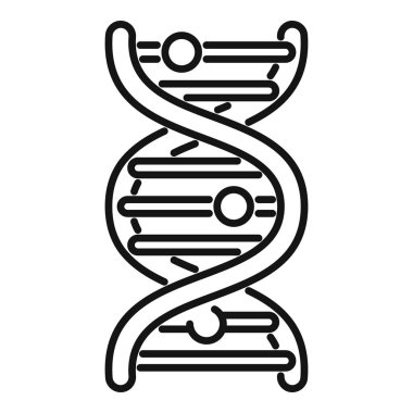 Genetik ve kalıtımı temsil eden basit bir DNA ipliği çizimi