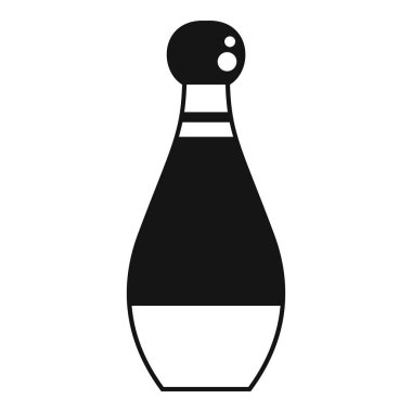 Klasik bir bovling lobutunun basit siyah-beyaz çizimi, bowling sporunu temsil etmek için mükemmel.