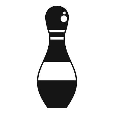 Bovling lobutunun basit vektör simgesi. Bowling veya boş zaman aktivitelerini temsil etmek için mükemmel.