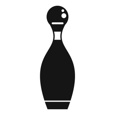 Basit ama simgeleşmiş siyah bovling pimi dimdik ayakta, yıkılmaya hazır.