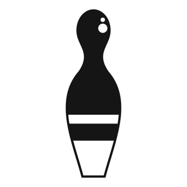 Ayakta duran bir bowling lobutunun basit siyah beyaz vektör çizimi
