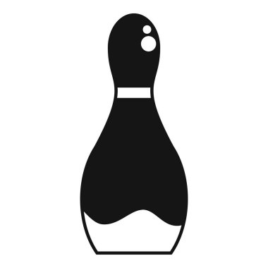 Beyaz arka planda duran siyah ve beyaz bir bovling pimi.