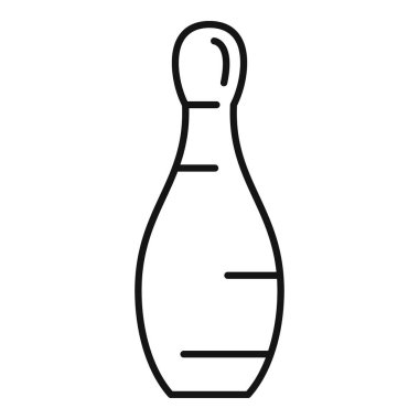 Popüler spor ve eğlence aktivitelerini temsil eden basit bir bowling broşu simgesi.