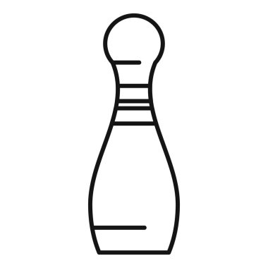 Basit bir bovling pimi dimdik ayakta ve düşmeye hazır.