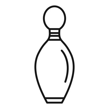 Kalın siyah bir çizgiden yapılmış basit bir bovling lobutu. Greve hazır.