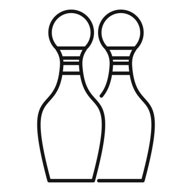 İki bovling lobut ayakta ve düşmeye hazır.