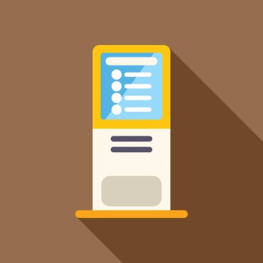 Bir menüyü tuşlarla gösteren etkileşimli bilgi kiosku, bilgi ve hizmetlere kolay erişim sağlıyor