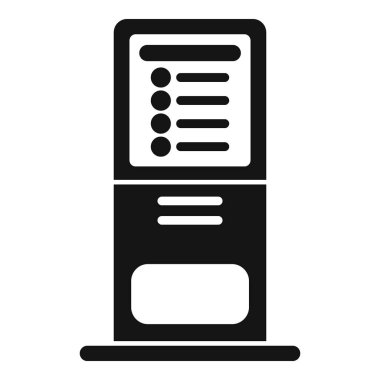 Bağlantısız ödemeler için etkileşimli bir açık hava ödeme terminalinin basit vektörü