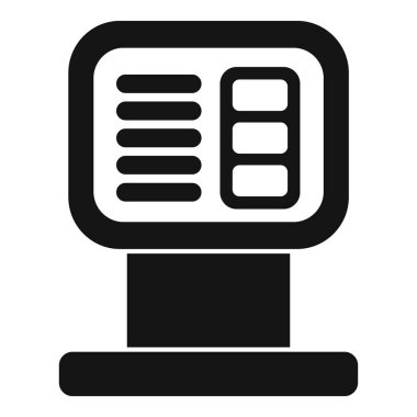 Şehir kaldırımında duran bir parkmetrenin siyah beyaz simgesi