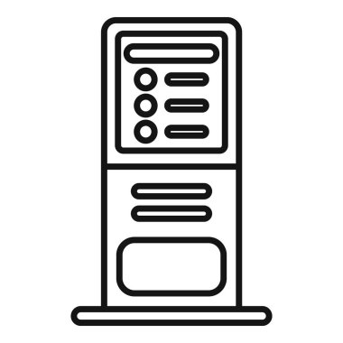 Dijital terminal, dizaynınız için banka ödeme menüsünü düğmeli ve boş ekranlı gösteriyor