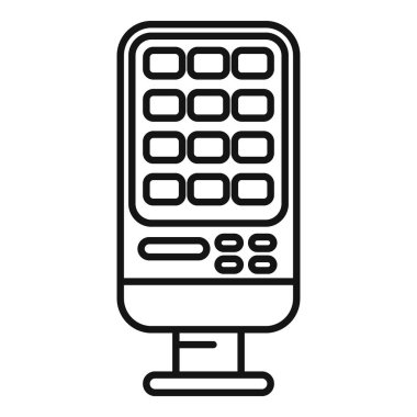 Zeminde duran modern self servis ödeme terminali temassız ödemeyi kabul ediyor