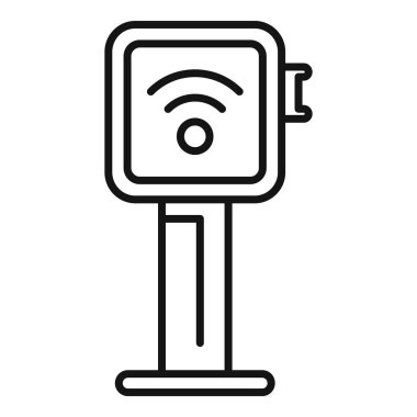 Çevrimiçi ödeme seçenekleri için kablosuz sinyal gösteren park sayacı