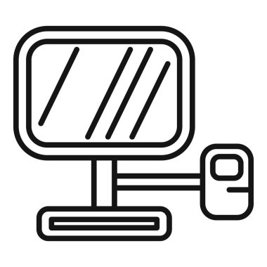 Bir aksiyon kamerası kaydının satır simgesi, ekstrem spor aktiviteleri için bir kaska iliştirilmiş