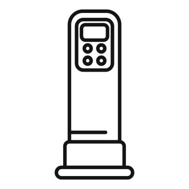 Po terminalinin basit bir simgesi. Mağazada ücretsiz ödeme yapılıyor.