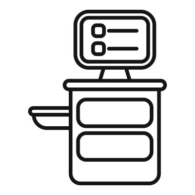 Ekranında tıbbi tarama sonuçlarını gösteren modern dijital ultrason makinesi