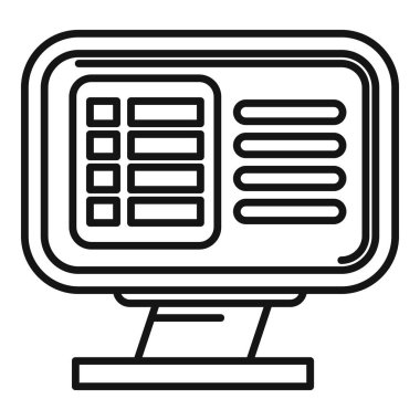 Verili bir hesap tablosunu gösteren bir masaüstü bilgisayar ekranının simgesi