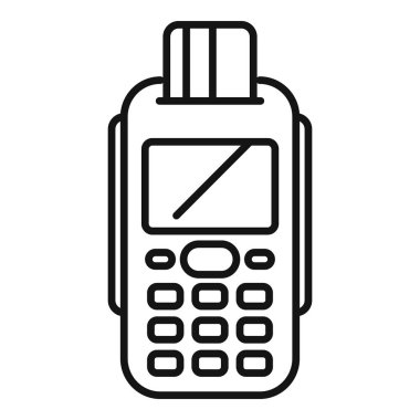 Ödeme terminali elektronik işlemlerin kolaylığını vurgulayan bir kredi kartı ödemesini işliyor