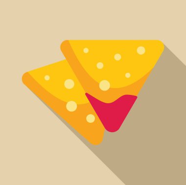 İki çıtır mısır cipsi baharatlı sosa batırılıyor.