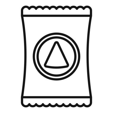 Bir tortilla cipsinin çizgi çizimi, potansiyel olarak logo ya da illüstrasyon olarak kullanılabilir.