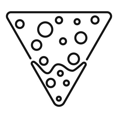 Erimiş peynirle kaplı tortilla cipslerinin basit vektör çizimi, restoran menüsü veya yemek blogu için mükemmel