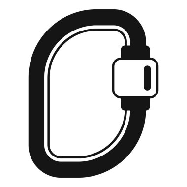 Dağcılık için siyah tırmanma karabinası tırmanış sırasında güvenliği sağlar