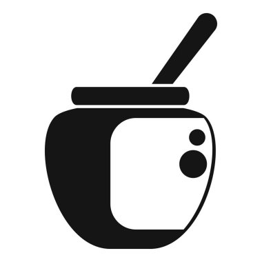 Siyah ve beyaz siluet simgesi. Geleneksel bir Güney Amerika kabağı kabağı.