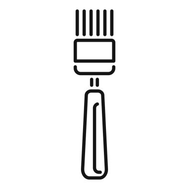 Barbekü temizleme fırçasını temsil eden basit çizgi simgesi biçimi