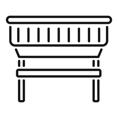 Ahşap yüzey simgesi üzerinde duran akıllı çiftlik sensörü, ana hat biçimi