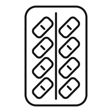 İlaç içeren su toplayan bir paketin basit çizimi, hastalık tedavisi öneriyor.