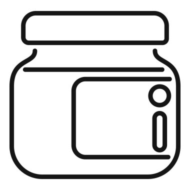 Mikrodalga fırının basit siyah-beyaz tasviri. Yemek pişirme ve yemek hazırlama için mükemmel.