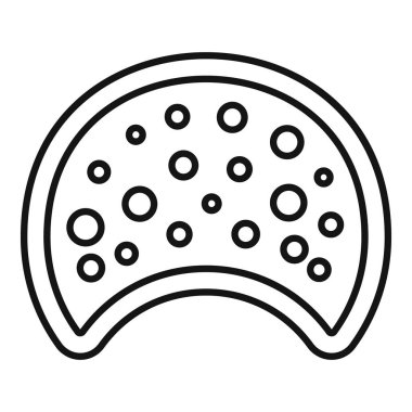 Besleyici bir ortamda büyüyen bakteri veya hücreleri içeren bir petri kabının çizgi çizimi