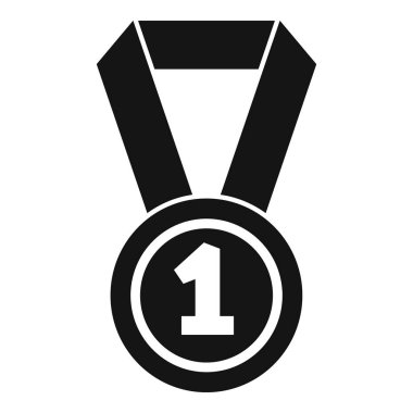 Kurdeleli bir madalyanın siyah ve beyaz simgesi, zaferi ve başarıyı simgeliyor.