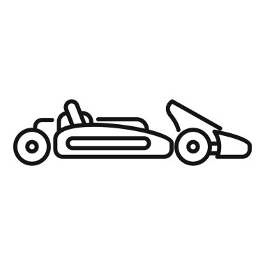 Modern Go-kart yarış pistinde hız yapıyor.