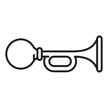 Klasik bir el hava kornasının basit bir simgesi, genellikle şenlikler ve kutlamalar için kullanılır.