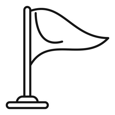 Bayrak direğinden dalgalanan basit bir bayrak çizimi, konum, başarı veya kutlama gibi kavramları temsil etmek için mükemmel.