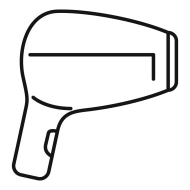 Saç kurutma makinesinin basit vektörü, kuaförler tarafından saç stili için kullanılan bir alet.