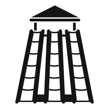 Oyun parkı için siyah siluet, çocukluk ve açık hava eğlencesi kavramlarını göstermek için mükemmel.