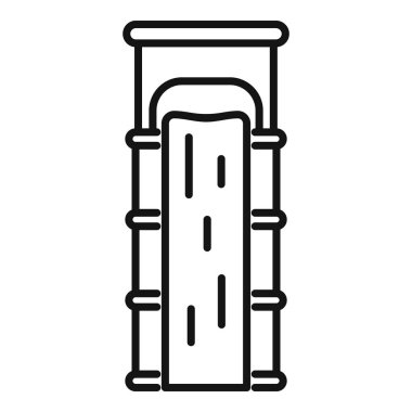 Su kaydırağının basit bir simgesi. Yaz eğlencesi ve su parklarını temsil etmek için mükemmel.