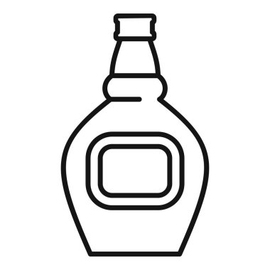 Alkollü içecekler için genel bir şişe çizimi.