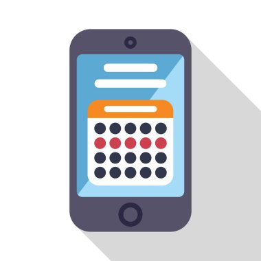 Akıllı telefon, yoğun hayatlarımızı düzenlemek için dijital araçların önemini vurgulayan bir takvim uygulaması gösteriyor