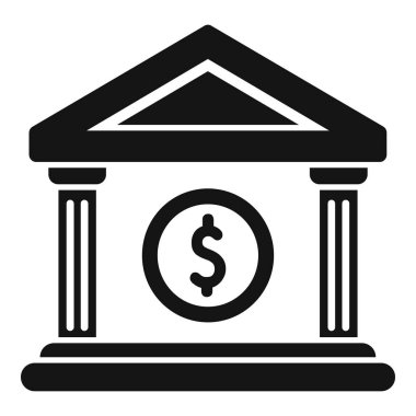 Finans ve yatırım gösteren sütunlarla banka inşa cephesi