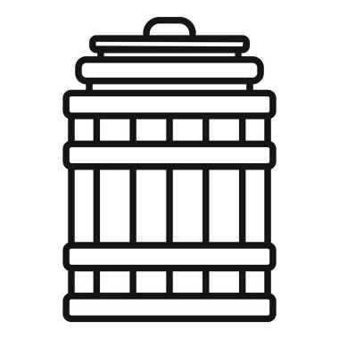 Ahşap fıçının basit bir simgesi. Genellikle şarap, bira ve diğer alkollü içecekleri depolamak ve saklamak için kullanılır.