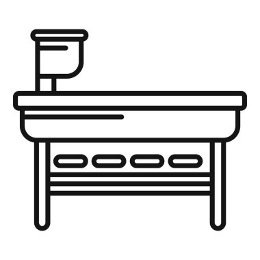 Yazar kasada duran ve ürünleri tarayan bir kasiyerin ana simgesi